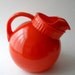 Vintage Retro Orange Ball Tilted Pitcher 1950's