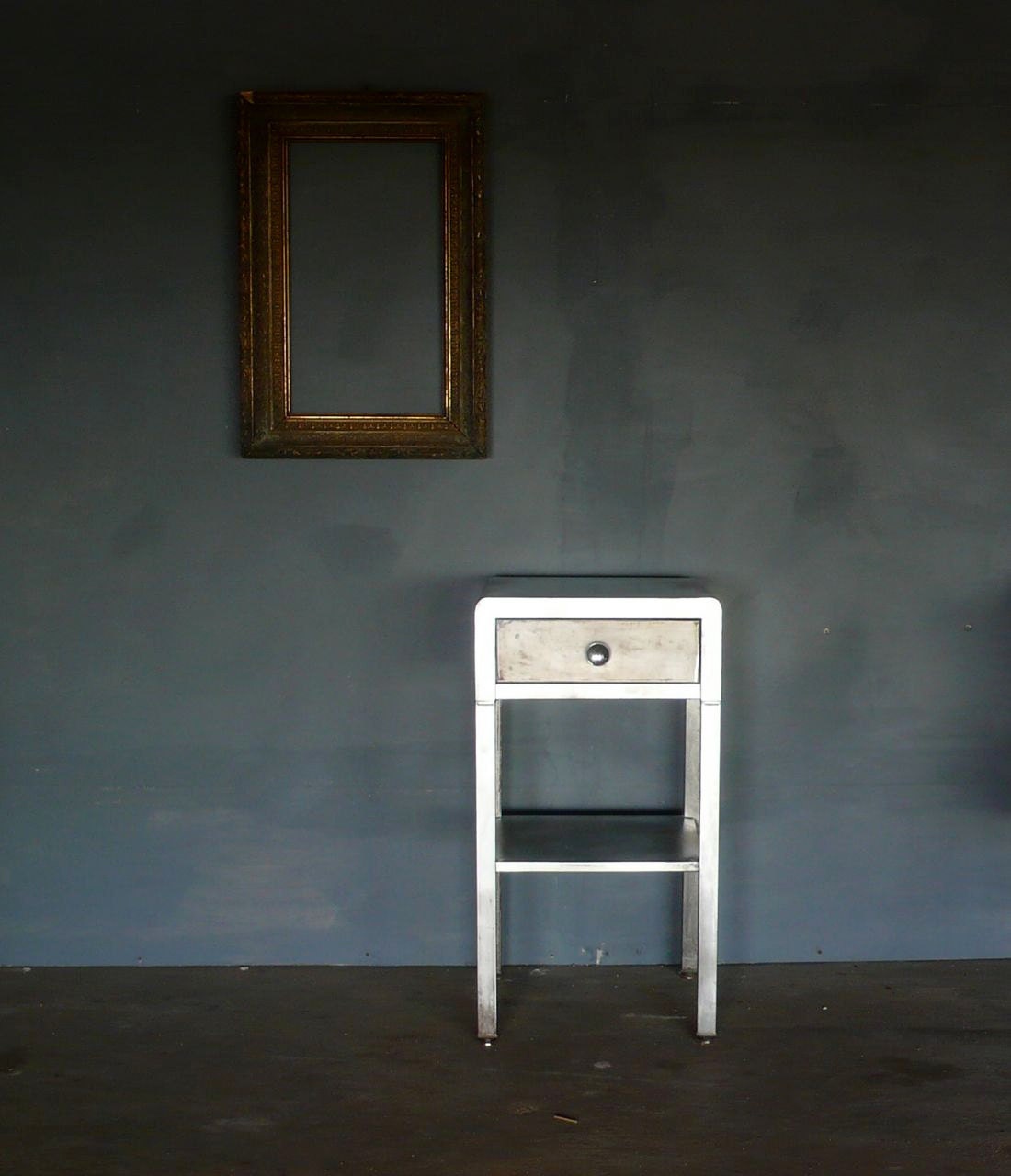 Vintage Steel Industrial Side Table