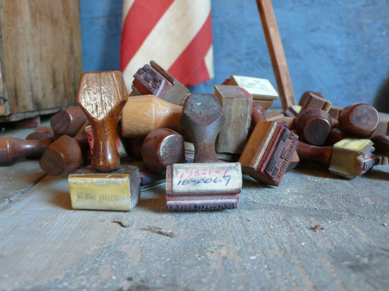 vintage factory stamps