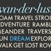 Wanderlust Travel Typography Print - 11x14 Poster art modern office den teen wall decor adventure aqua teal blue clean classic design