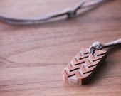 Walnut & Mahogany Chevron Necklage