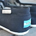 Custom Hand Painted Mustache Black Classic TOMS shoes