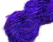 Recycled Sari Silk Yarn Purple Halloween