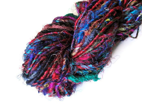 Recycled Sari Silk Yarn Multicolored