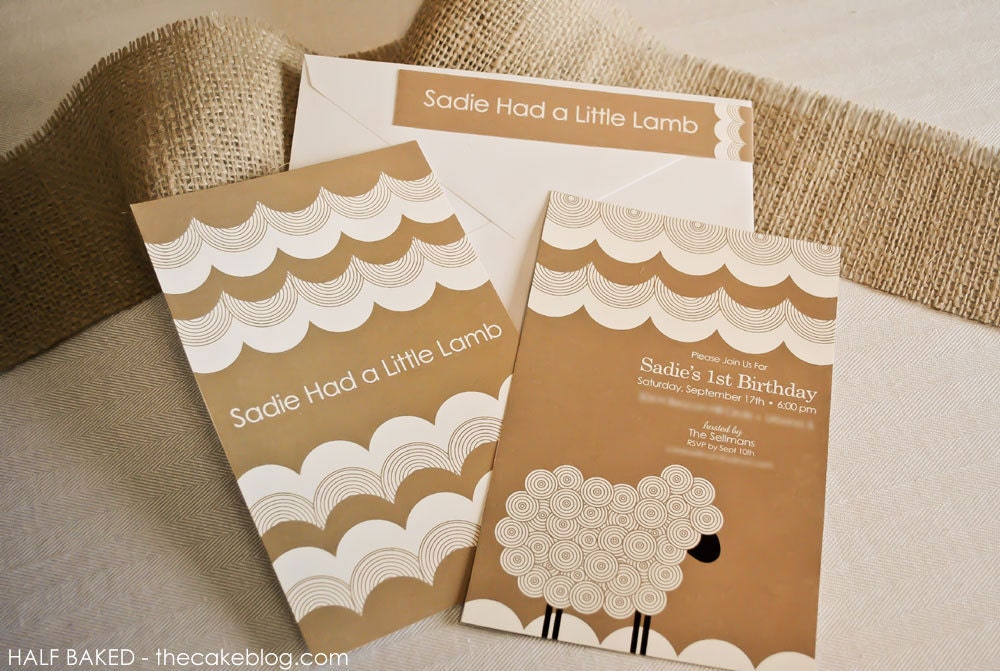 PRINTABLE Invitation and Party Accessories - Little Lamb