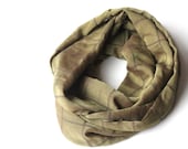 Olive Green Silky Cirlcle Scarf on SALE