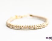 TINNLILY Cream Cotton Cord Bracelet