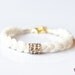 TINNLILY Silk Cream Rhinestone Bracelet with Swarovski Crystals
