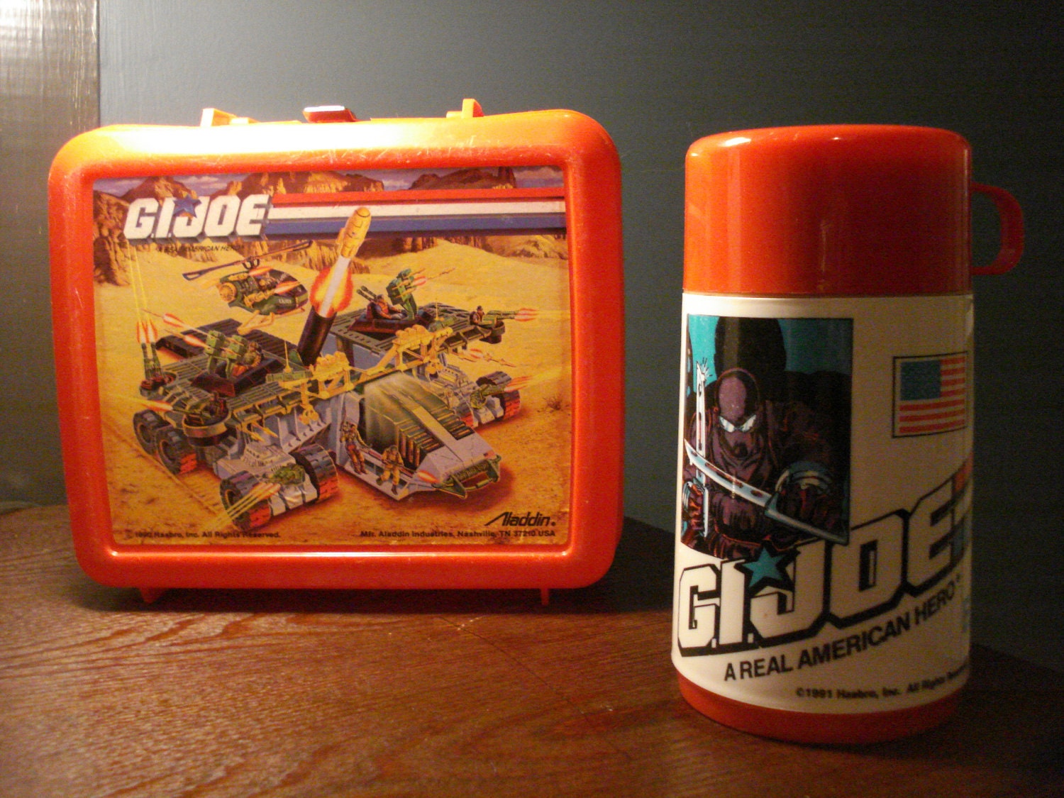 Vintage G.I. JOE Plastic Lunchbox and Thermos
