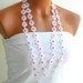 Summer Fashion lace necklace, infinity white,daisy necklace, guipure scarf, floral necklace, romantic, elegant, wedding necklace