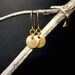 Petite Brushed Gold Earrings - Gold Vermeil Discs on Gold Filled Earwires