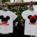 Personalized Boys Mickey Mouse Toddler Shirt or Girl Minnie Mouse Shirt, Disneyland, Disney Sibiling Shirts