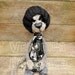 Gothic Creepy Cat Johnny. 20'' tall. OOAK plush doll.