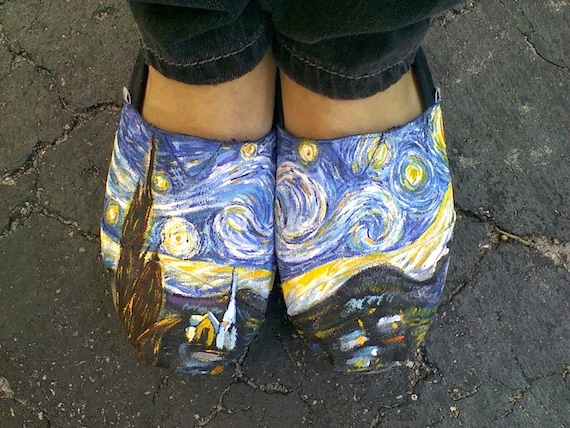 Custom Van Gogh TOMS "Starry Night"