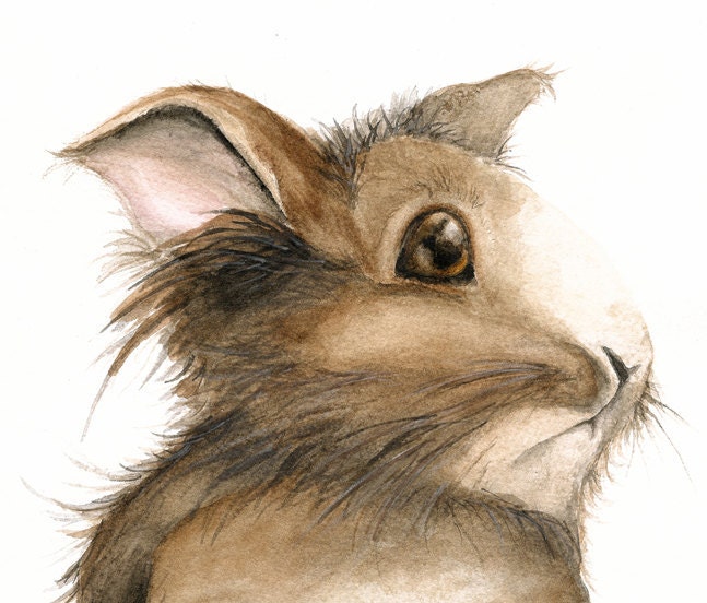 Woodland Brown Bunny - Art Print from Original Painting