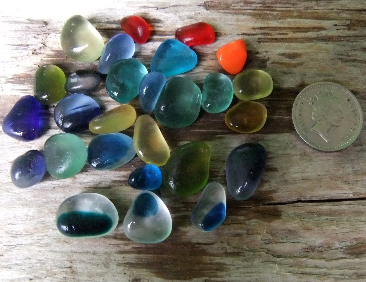 English sea glass, tinies and teeny tinies in lovely shades