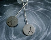 Cancer Zodiac Constellation Sterling Silver Riveted Earrings: Star Map Design