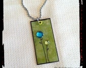 Re-Carded Aqua & Yellow Blooms Necklace