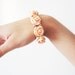 Roses romantic flower bracelet- pale pink color-  nude combo roses beads shabby chic