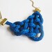Blue rope necklace- nautical cord necklace - celtic knot summer fashion