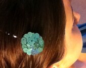Aqua Sequin Bobby Pin