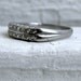 Pretty Vintage Platinum Two Row Diamond Band.