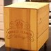 Wine Crate End Table - Wooden Nightstand Wine Box with Diagonal Shelves - Cresta Blanca Winery Bookcase - Wood Wine Rack