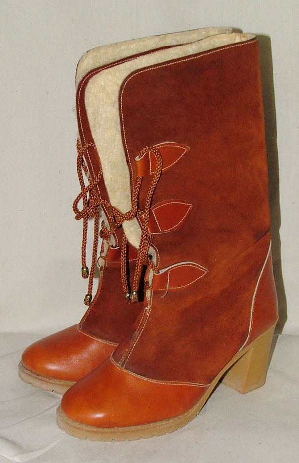 El Greco/Silga Suede and Leather Rust Color Boots by