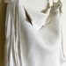 Fringe Leather Handbag Tote in White