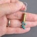 Bullet Casing Earrings - .22 Caliber Casings with Turquoise and Sterling Silver