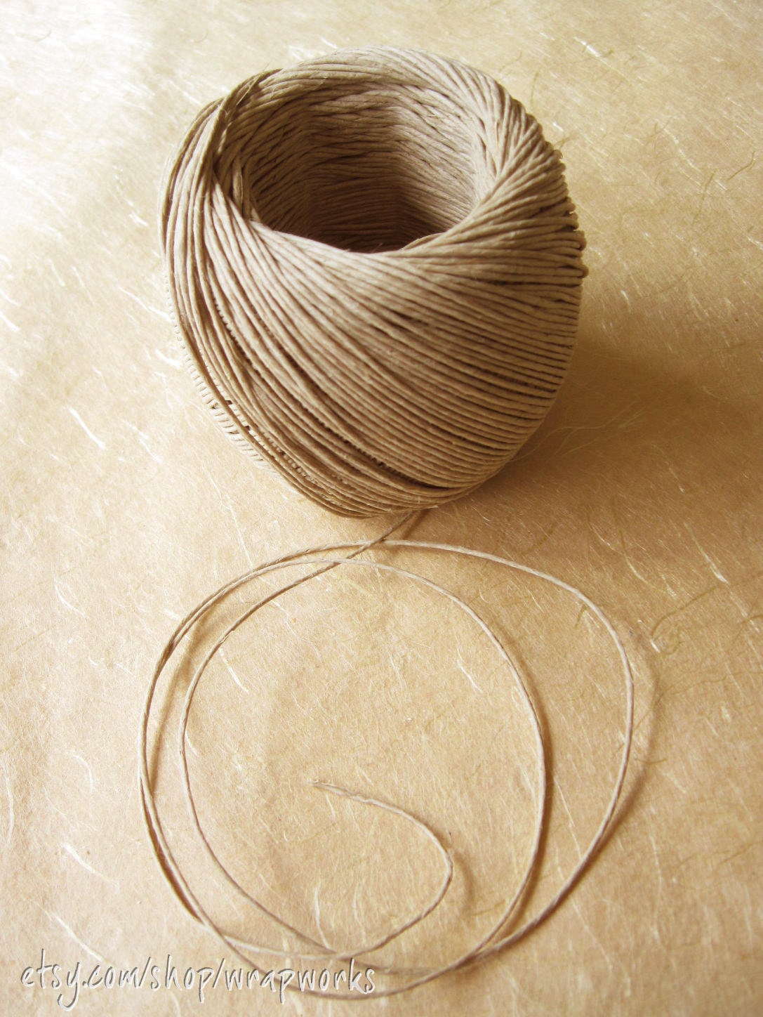 SHIPS MAY 23rd Natural Hemp Twine Cord, 1mm diameter - 350 ft roll