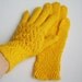 Hand Knitted Gloves - Yellow