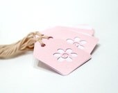 Gift tag Pink Flower price tags. Set of 15.