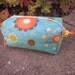 Turquoise Flower / Retro Mini Duffle / Change Purse