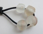 10% OFF SALE handmade lampwork glass beads, etched goldstone shard set