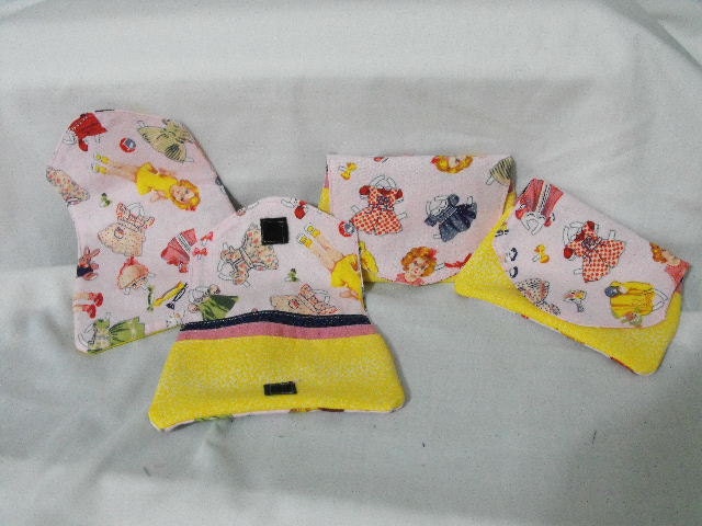 Paper Doll Mini Purse - Pink Yellow Blue