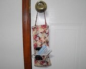 DOORGANIZER - Red Rose Florida Print  - Organizer For Your Doorknob - Don't Leave Home Without Your Stuff