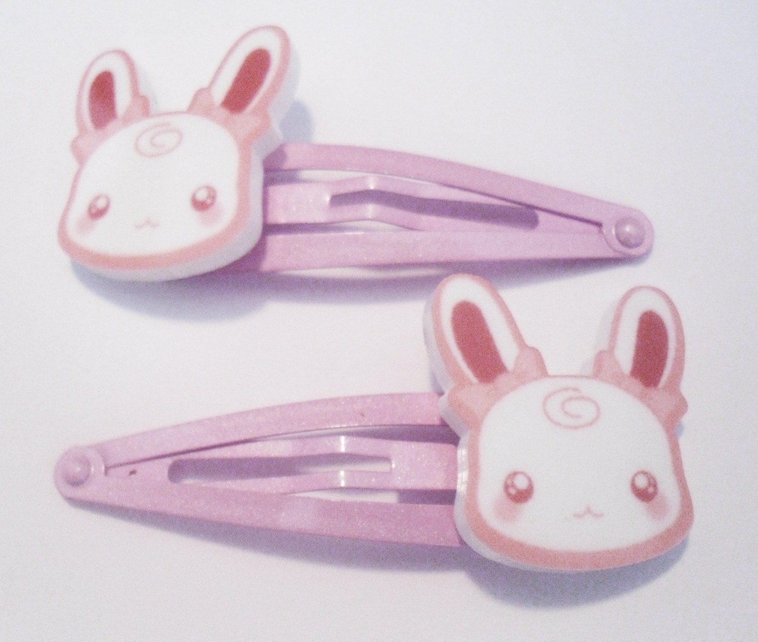 SALE - KAWAII Bunny Rabbit - Pink Hair Clip Snap