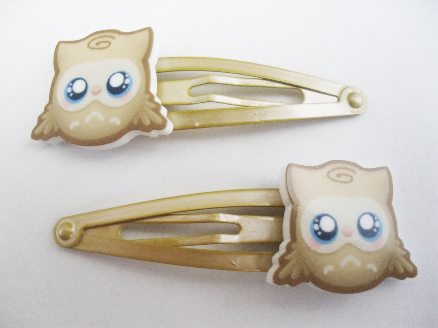 SALE - KAWAII Owl Baby - Mustard Kawaii Hair Clip Snap