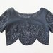 Vintage black heavily beaded cropped top, jacket, shrug, late '50s'-early '60's