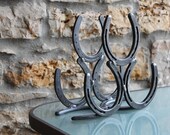 Horseshoe Wine Rack, Made by Artist Blacksmith Mike Hill