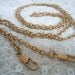 Vintage Watch Chain or Fob in brass 50 inches long