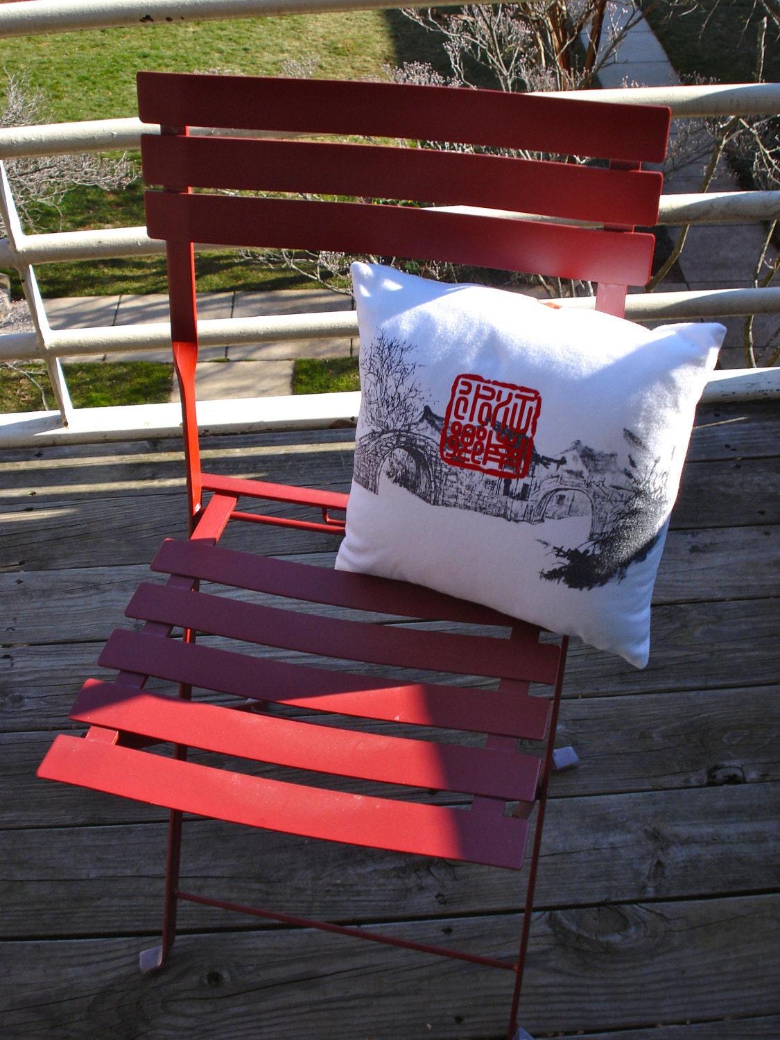 Upcycled tee shirt pillow