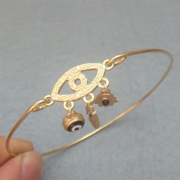 Evil Eye Bangle Bracelet Style 3