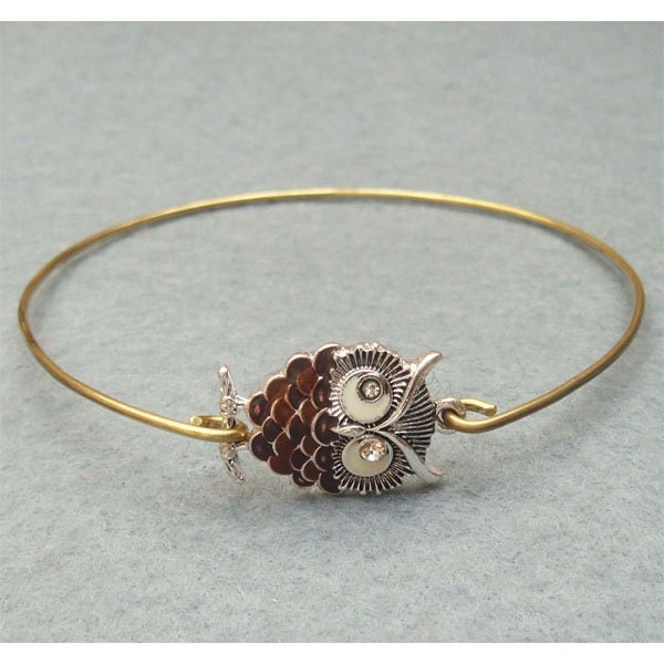 Elegant Owl Bangle Bracelet