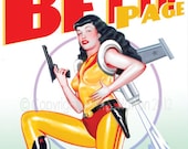 Bettie Page Sci Fi Laser 11 x 17 Pin Up Art Print Poster