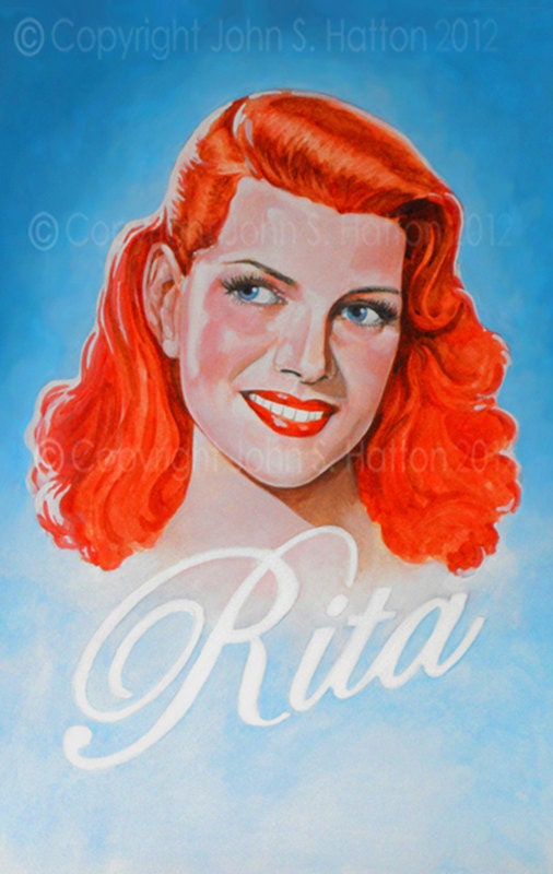 Rita Hayworth Hollywood Legend 11 x 17 Pin Up Art Print Poster