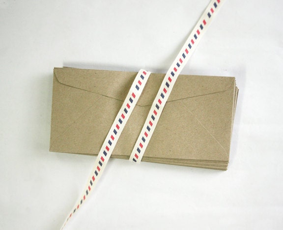 Recycled Kraft Paper Envelopes, Long Size 4.1x9.1" in or 10.5x23 cm, for A4, A5 letter, crafts, eco-friendly packaging - set of 25