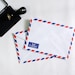 Set of 20 Vintage Style AirMail /Par Avion Envelopes, size 4.5 x 6.3 inches, for postcard, crafts - plus FREE Vintage Stamps