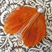 MELISSA Orange Peacock Feather Hair Clip, Vintage-inspired Fascinator